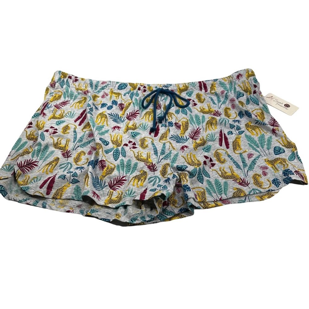 Secret Treasures Womens Size 3X 22W-24W Sleep Short Leopard Leaves New With Tags